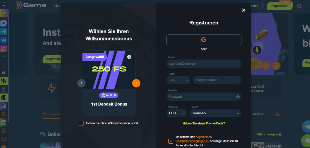 Gama Casino auf einen Blick unsere Testdaten